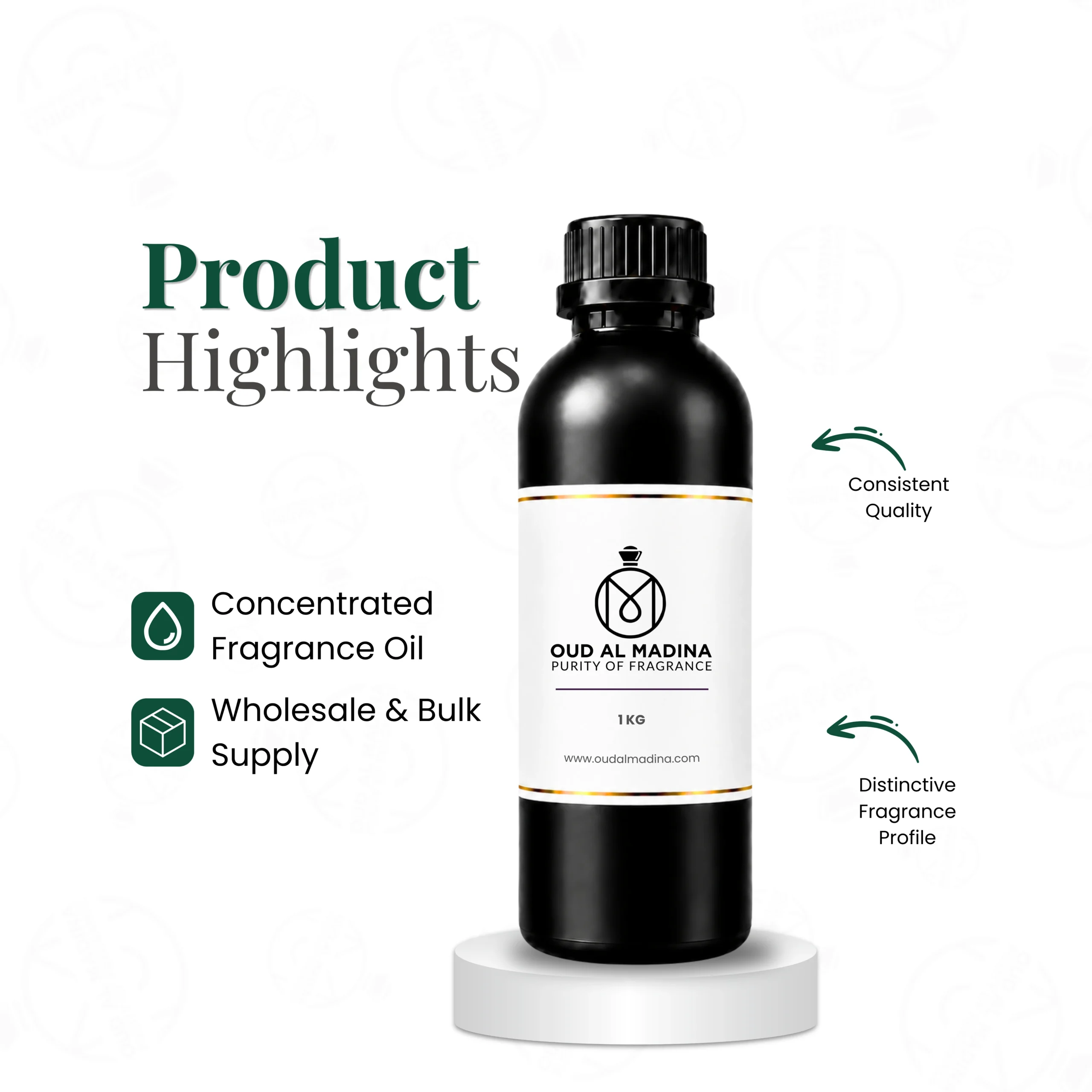 Oud Al Madina black fragrance oil product highlights